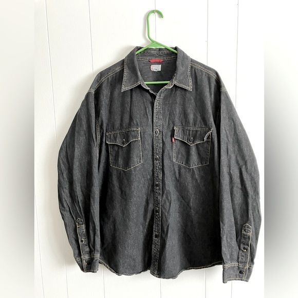 Levi's Other - XL Levi’s Distressed Black Denim Shirt